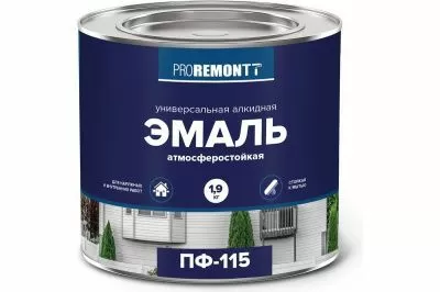 Эмаль ПФ-115 PROREMONTT Серый 1,9 кг