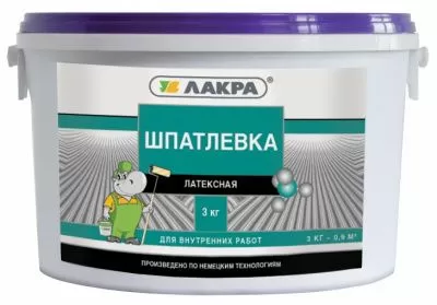 Шпатлевка латексная Лакра для внутренних работ: 1,5 кг