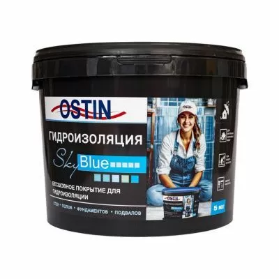 Гидроизоляция OSTIN полимерная акриловая, 5 кг