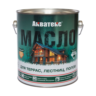 Защитно-декоративные покрытия для древесины АКВАТЕКС® МАСЛО, 2,5 л